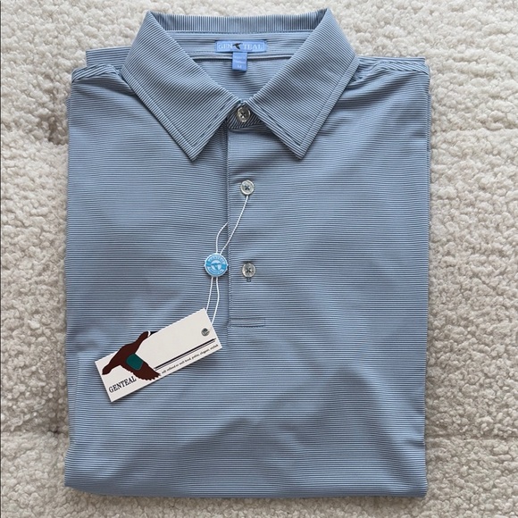 GENTEAL Men's Pinstripe Golf Performance Polo